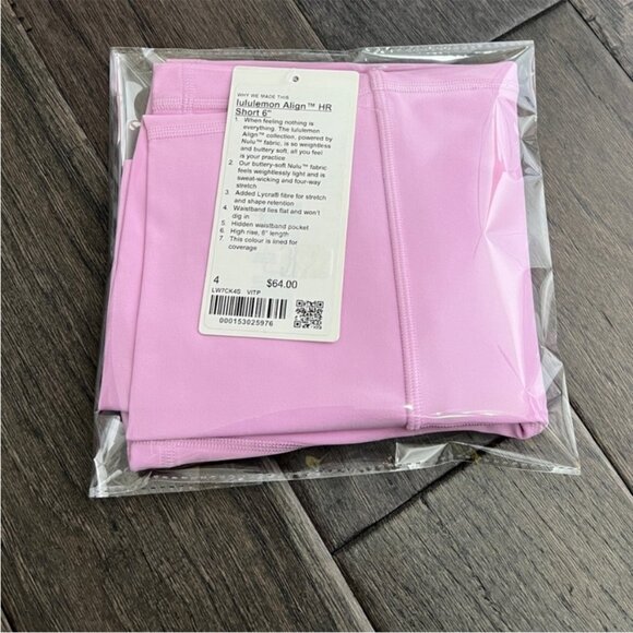 Lululemon NWT Align High-Rise Short 6" Vitapink - Picture 7 of 7